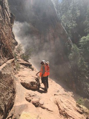 Felssturz auf den Hidden Canyon Trail. Foto: NPS