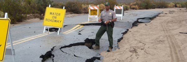 Joshua Tree: Straßensperren nach flash floods