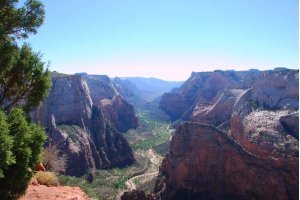 Blick vom Observation Point in den Zion Canyon. Foto: Michael Schlebach