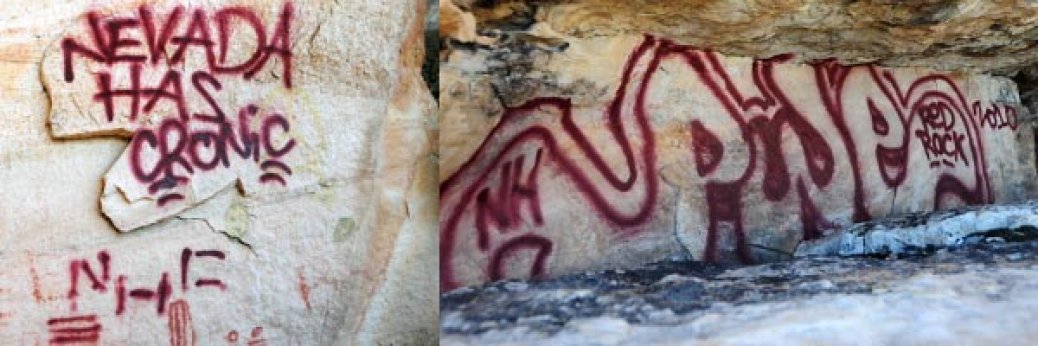 Red Rock Canyon: Antike Felszeichnungen verschandelt